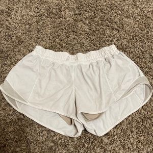 white lululemon shorts